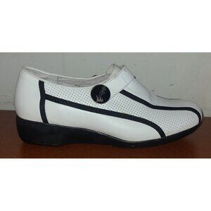 Tip Tee Toe Womens Golf Shoes Sz 8 US White Leather Slip-On Sharp!
